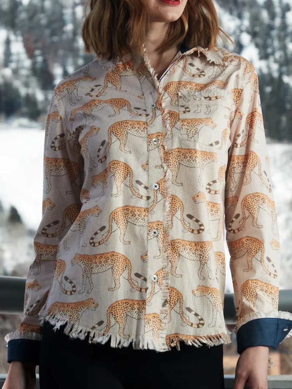 Tizzie Cape Cod Leopards Button Down